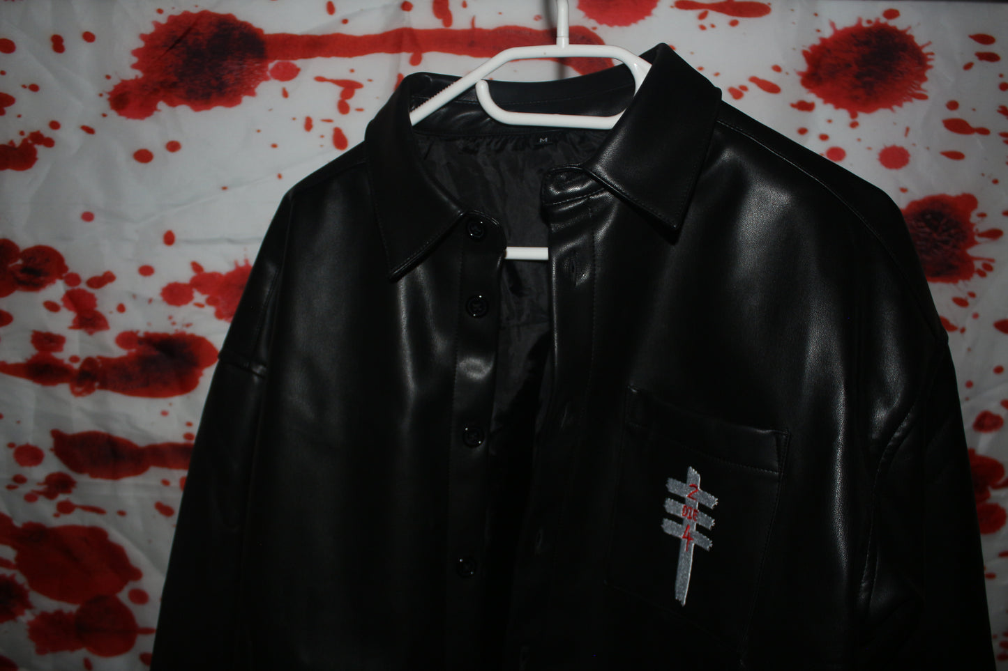 faux leather jacket "burning rose"